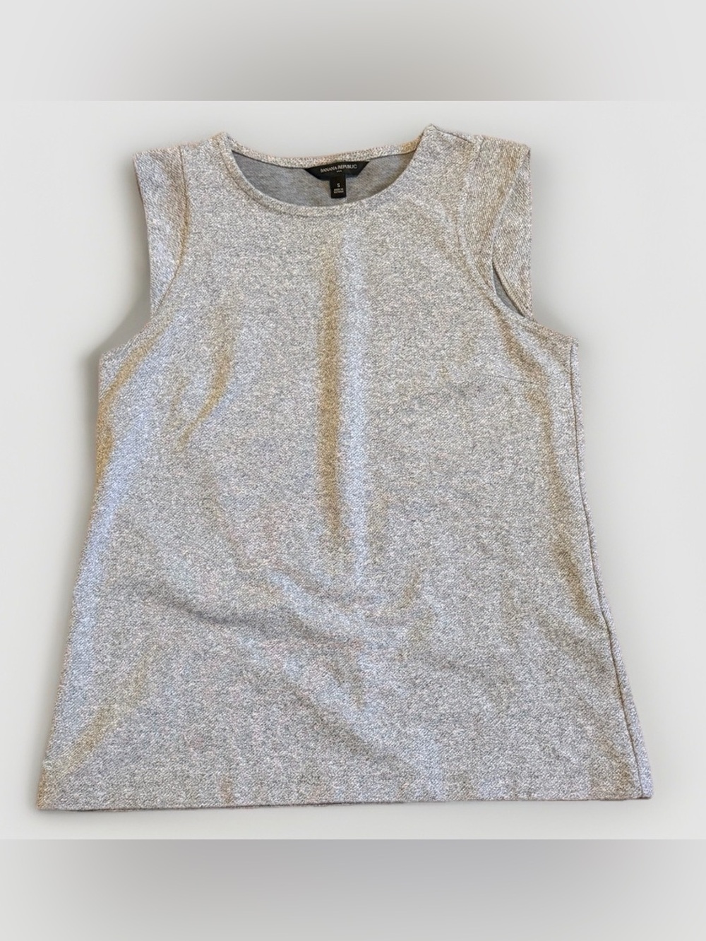 Banana Republic Gray Marled Sleeveless Knit Shell Top Size Small